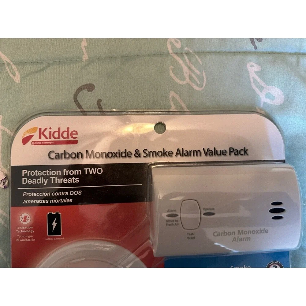 KIDDE CARBON MONOXIDE & 💭 SMOKE ALARM‎ 🚨Value Pack! NEW! No Batteries